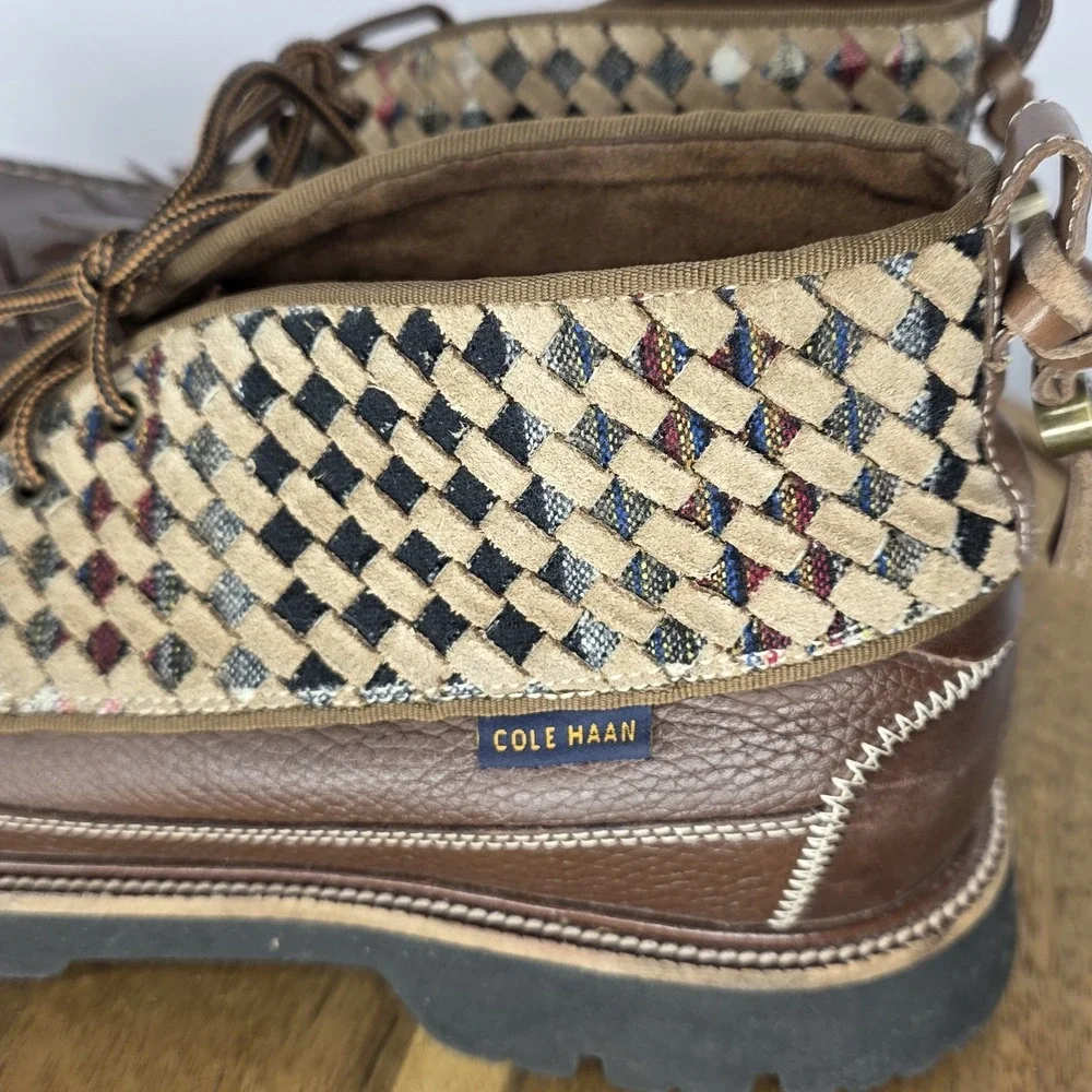 Cole Haan‎ x Pendleton Woven Leather Chukka Boots Kiltie Tassel Lug Sole Men 8.5 s-l400.jpg main image 2